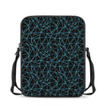 Black And Blue Geometric Mosaic Print Rectangular Crossbody Bag