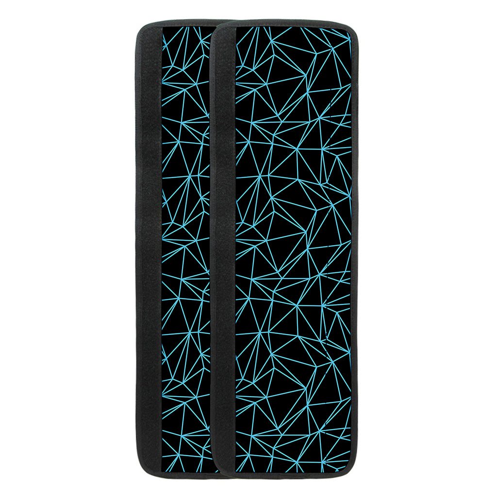 Black And Blue Geometric Mosaic Print Refrigerator Handle Covers