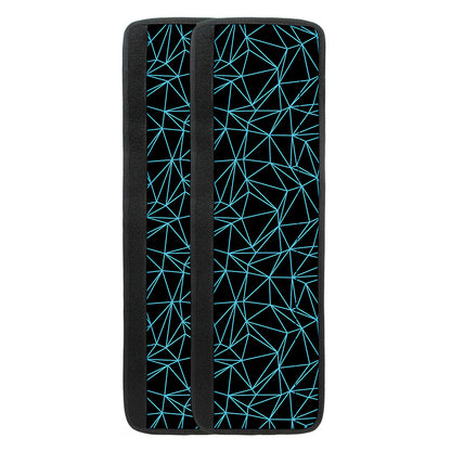 Black And Blue Geometric Mosaic Print Refrigerator Handle Covers