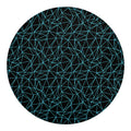 Black And Blue Geometric Mosaic Print Round Blanket