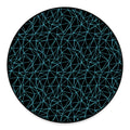 Black And Blue Geometric Mosaic Print Round Floor Mat