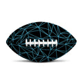 Black And Blue Geometric Mosaic Print Rugby Ball