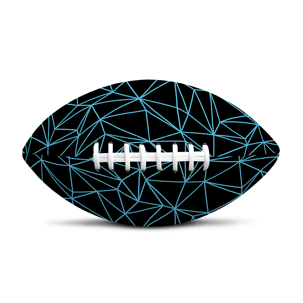 Black And Blue Geometric Mosaic Print Rugby Ball