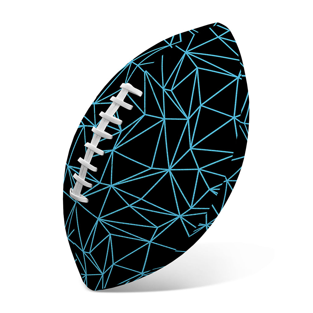 Black And Blue Geometric Mosaic Print Rugby Ball