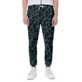 Black And Blue Geometric Mosaic Print Joggers