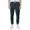 Black And Blue Geometric Mosaic Print Scuba Joggers