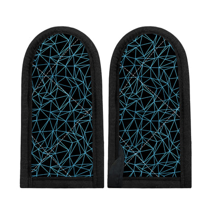 Black And Blue Geometric Mosaic Print Skillet Handle Cover