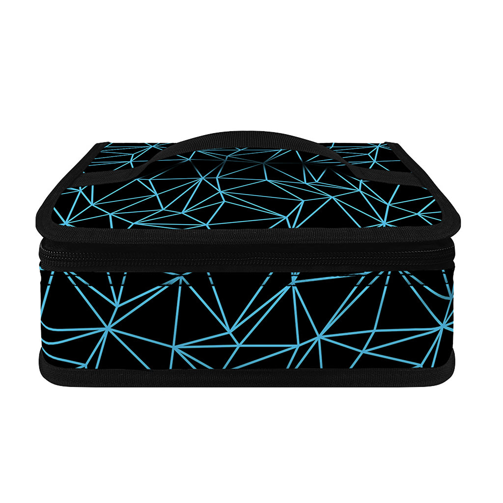 Black And Blue Geometric Mosaic Print Small Lunch Bag