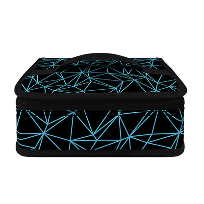 Black And Blue Geometric Mosaic Print Small Lunch Bag