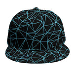 Black And Blue Geometric Mosaic Print Snapback Cap