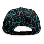 Black And Blue Geometric Mosaic Print Snapback Cap