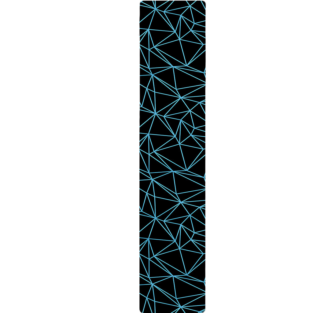 Black And Blue Geometric Mosaic Print Table Runner
