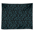 Black And Blue Geometric Mosaic Print Tapestry