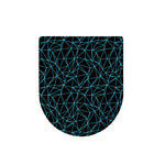 Black And Blue Geometric Mosaic Print Toilet Lid Cover