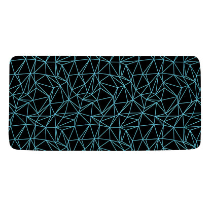 Black And Blue Geometric Mosaic Print Towel
