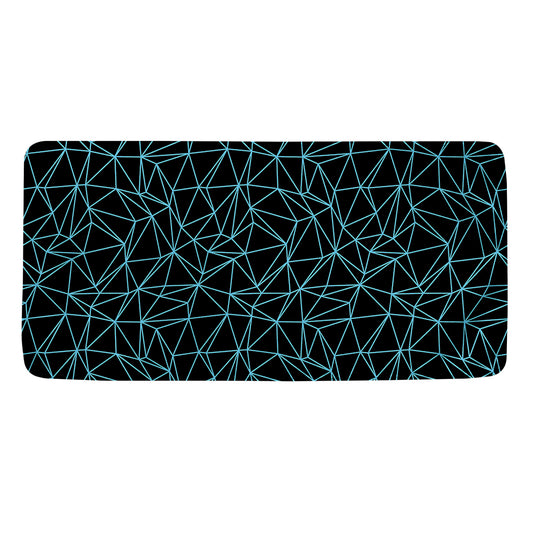 Black And Blue Geometric Mosaic Print Towel