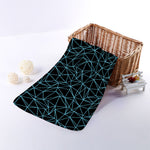 Black And Blue Geometric Mosaic Print Towel
