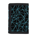 Black And Blue Geometric Mosaic Print Trifold Wallet