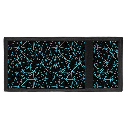 Black And Blue Geometric Mosaic Print Trifold Wallet