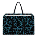 Black And Blue Geometric Mosaic Print Utility Tote Bag