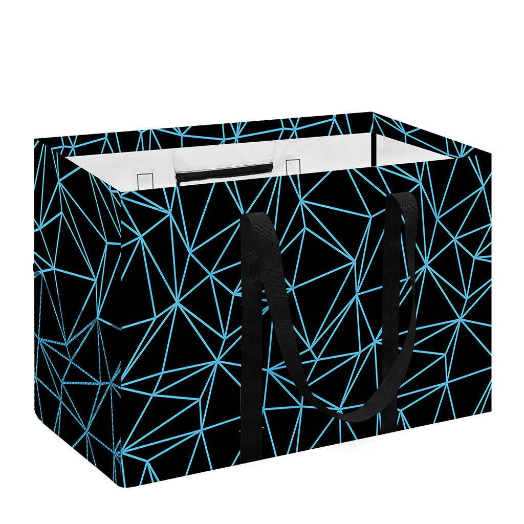 Black And Blue Geometric Mosaic Print Utility Tote Bag