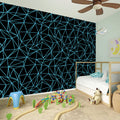 Black And Blue Geometric Mosaic Print Wall Sticker