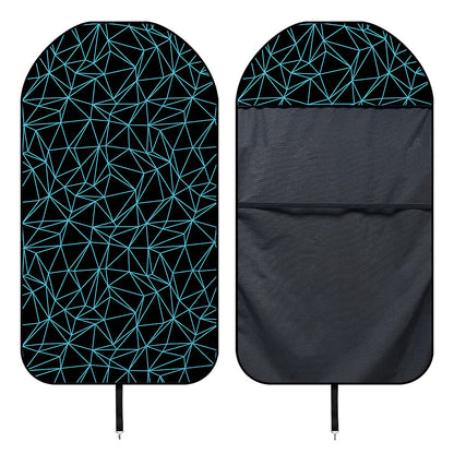 Black And Blue Geometric Mosaic Print Waterproof Car Seat Cover