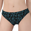 Black And Blue Geometric Mosaic Print Women's Panties