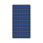 Black And Blue Tartan Pattern Print Baby Crib Sheet