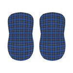 Black And Blue Tartan Pattern Print Bar Stool Covers