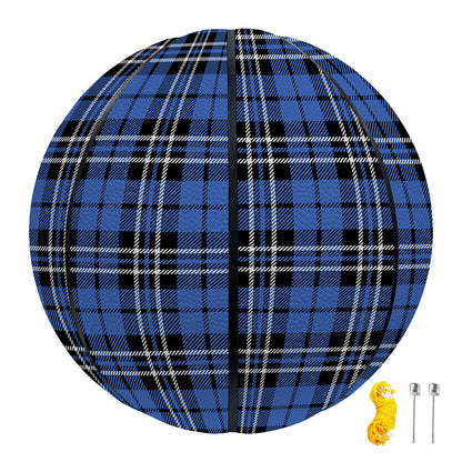 Black And Blue Tartan Pattern Print Basketball