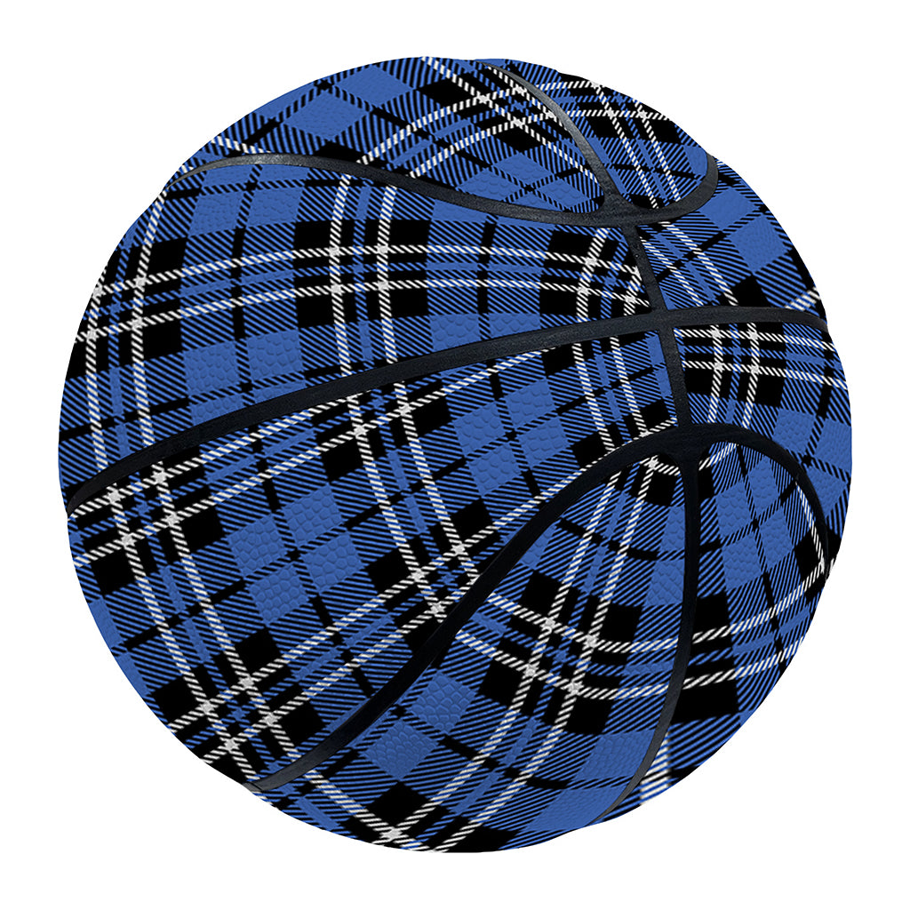 Black And Blue Tartan Pattern Print Basketball
