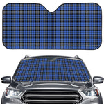 Black And Blue Tartan Pattern Print Car Windshield Sun Shade