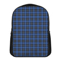Black And Blue Tartan Pattern Print Casual Backpack