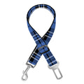 Black And Blue Tartan Pattern Print Dog Seat Belt