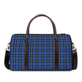 Black And Blue Tartan Pattern Print Duffel Bag