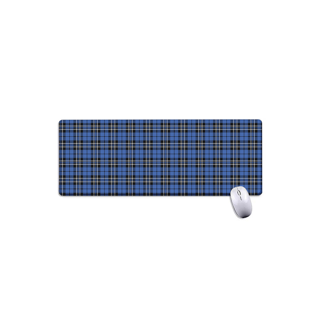 Black And Blue Tartan Pattern Print Extended Mouse Pad