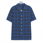 Black And Blue Tartan Pattern Print Hawaiian Shirt