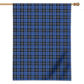 Black And Blue Tartan Pattern Print House Flag