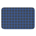 Black And Blue Tartan Pattern Print Indoor Door Mat