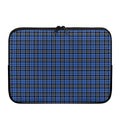 Black And Blue Tartan Pattern Print Laptop Sleeve