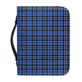 Black And Blue Tartan Pattern Print Leather Bible Cover