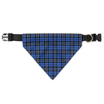 Black And Blue Tartan Pattern Print Over The Collar Dog Bandana