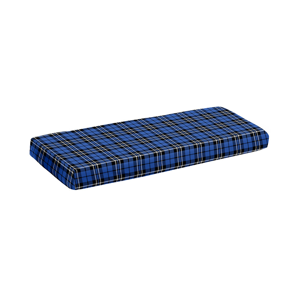 Black And Blue Tartan Pattern Print Piano Keyboard Cover