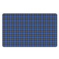 Black And Blue Tartan Pattern Print Polyester Doormat