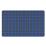 Black And Blue Tartan Pattern Print Polyester Doormat