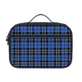 Black And Blue Tartan Pattern Print Portable Lunch Bag
