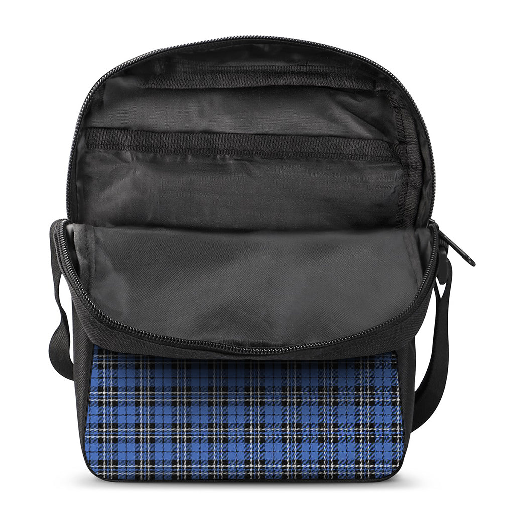 Black And Blue Tartan Pattern Print Rectangular Crossbody Bag