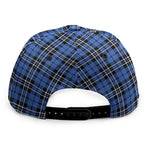 Black And Blue Tartan Pattern Print Snapback Cap