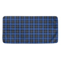 Black And Blue Tartan Pattern Print Towel